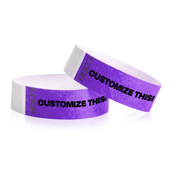 3/4" Custom Duplicate Number Tyvek® Wristbands