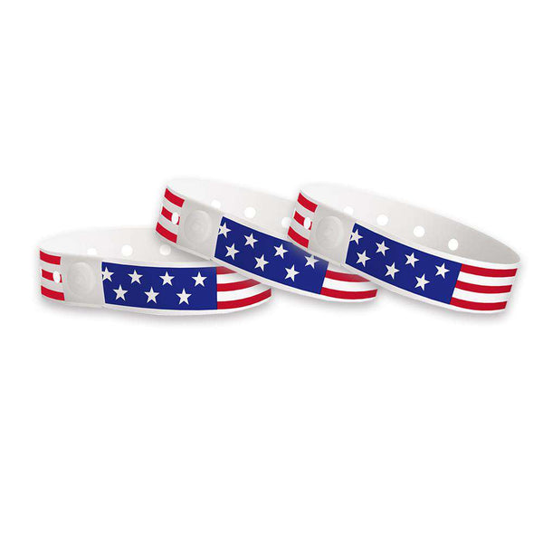 American Flag Plastic Wristbands Design 2