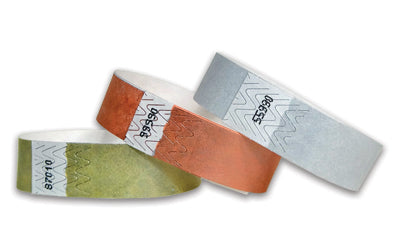 3/4" Metallic Tyvek Paper Wristbands