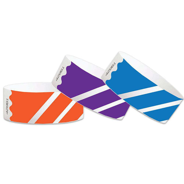 1" Progressive Stripe Tyvek Wristband