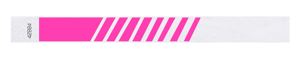 Custom 1" Tyvek Wristband Progressive Stripe