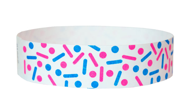 3/4" Tyvek Sprinkles Wristbands