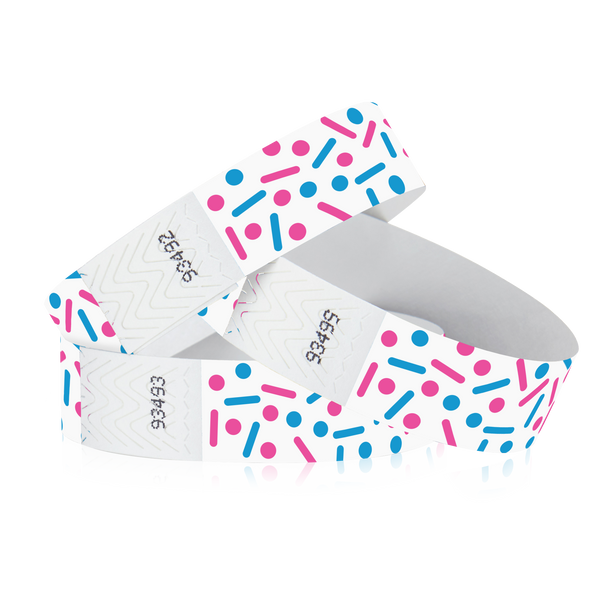 3/4" Tyvek Sprinkles Wristbands