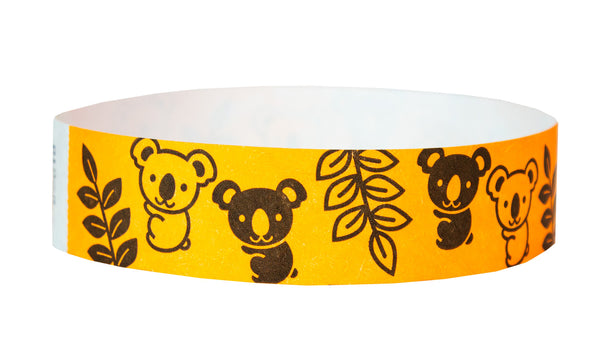 3/4" Tyvek Koalas Wristbands