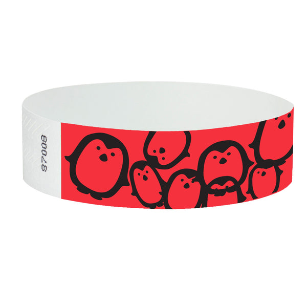 Penguins on Red
