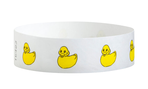 3/4" Tyvek Rubber Duckies Wristbands