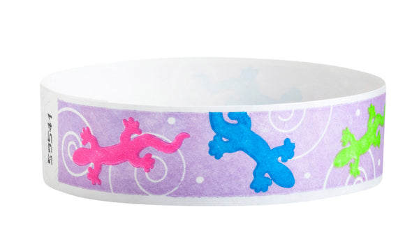 3/4" Tyvek Geckos Wristbands