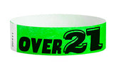 Clearance 3/4" Tyvek® Wristbands (Over 21 Age Verified Green)