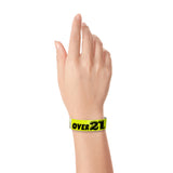 3/4" Tyvek OVER 21 Wristbands