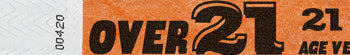 Clearance 3/4" Tyvek® Wristbands (Over 21 Age Verified Orange)
