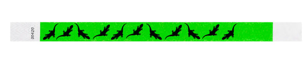 Clearance 3/4" Tyvek® Wristbands (Green Geckos)