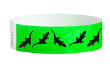 Clearance 3/4" Tyvek® Wristbands (Green Geckos)