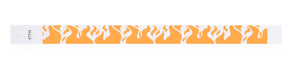 3/4" Flame Fire Design Tyvek Wristband