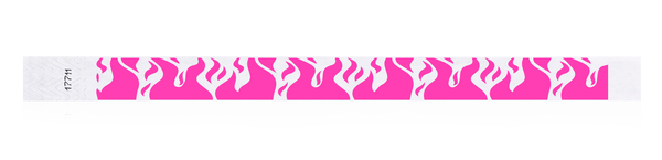 3/4" Flame Fire Design Tyvek Wristband
