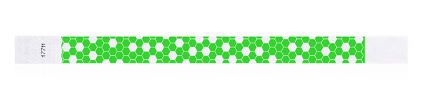 3/4" Honeycomb Wristband Tyvek Design