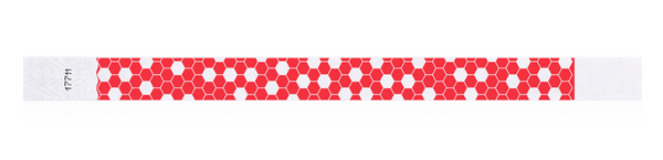 3/4" Honeycomb Wristband Tyvek Design