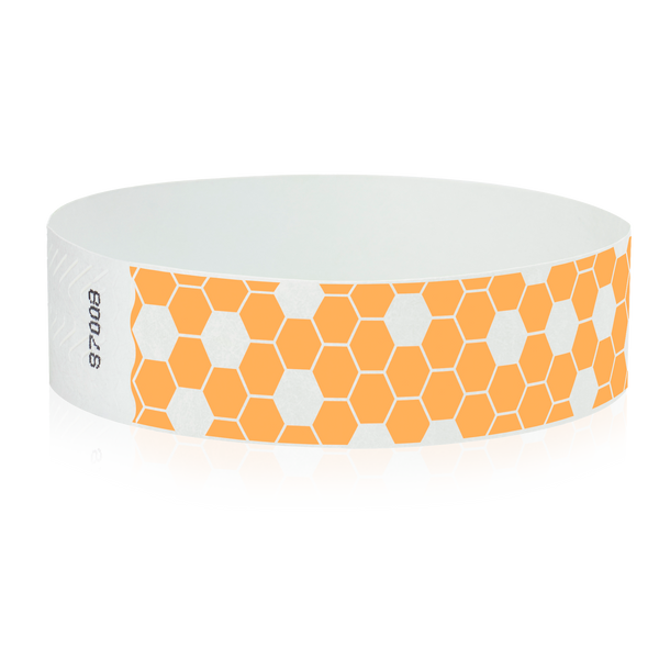 Neon Orange Honeycomb