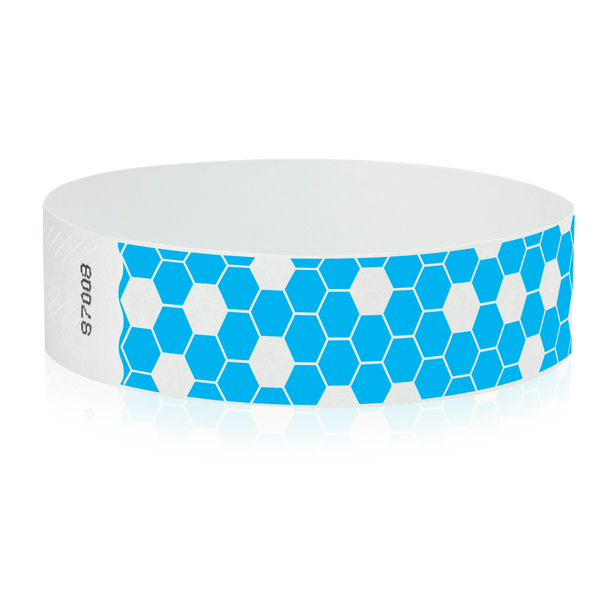Neon Blue Honeycomb