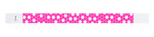 3/4" Honeycomb Wristband Tyvek Design