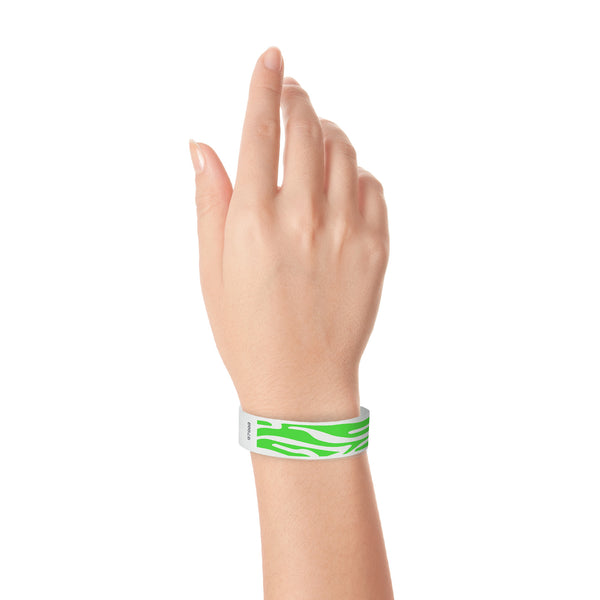 3/4" Zebra Design Tyvek Wristband