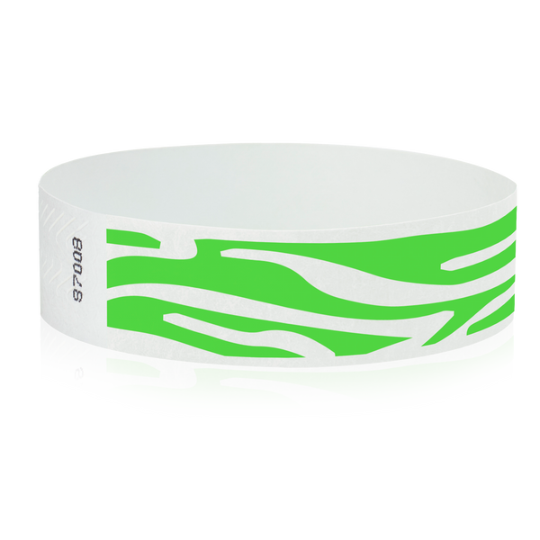Neon Green Zebra Stripes
