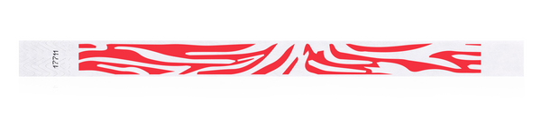3/4" Zebra Design Tyvek Wristband