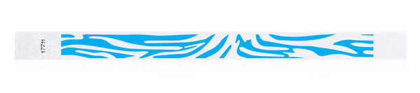 3/4" Zebra Design Tyvek Wristband