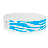 Neon Blue Zebra Stripes