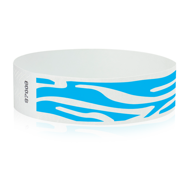 Neon Blue Zebra Stripes