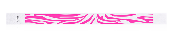 3/4" Zebra Design Tyvek Wristband