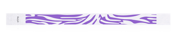 3/4" Zebra Design Tyvek Wristband