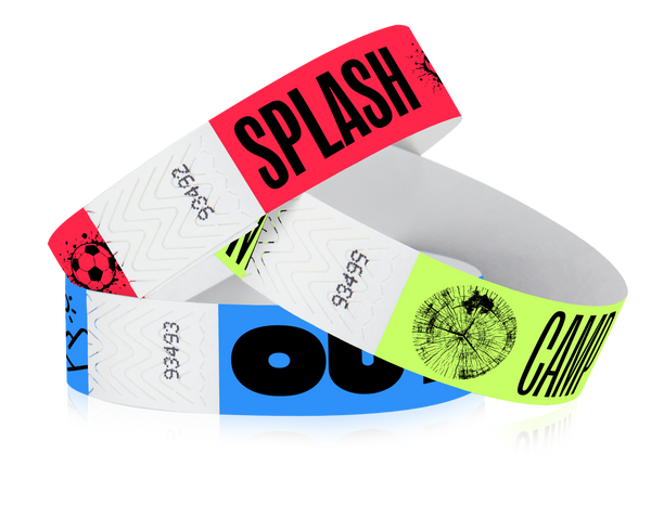 Custom 3/4" Tyvek Wristbands Solid Colors