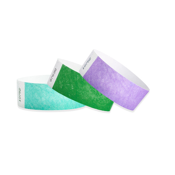 Custom 1" Tyvek Alternative Solid Color Wristbands