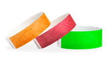 3/4" Tyvek Closeout Wristbands Solid Colors