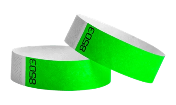 3/4" Duplicate Numbered Tyvek Wristbands