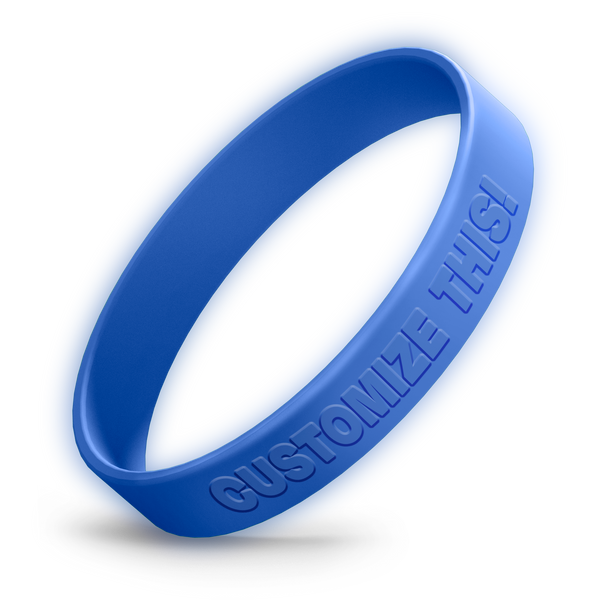 Custom Adult Silicone Wristbands - Rush Debossed