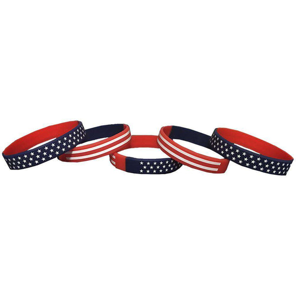 American Flag Silicone Wristbands