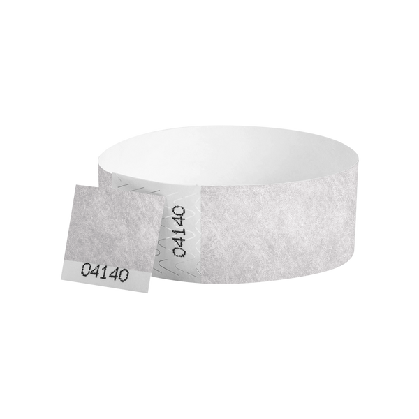 Custom 1"  Voucher Numbered Tyvek Wristbands