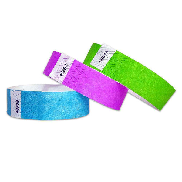3/4" Value Line 200 Pack Printing included Wristbands Solid Colors