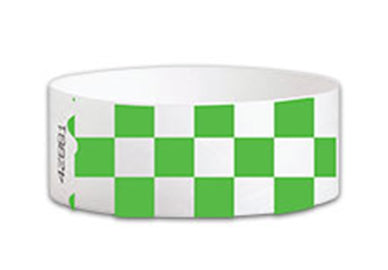 Custom 1" Tyvek Paper Wristband Checkers