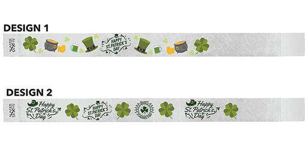 3/4" Wristbands St Paddy's Full Color 500 Pack