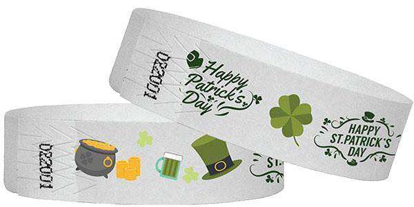 3/4" Wristbands St Paddy's Full Color 500 Pack